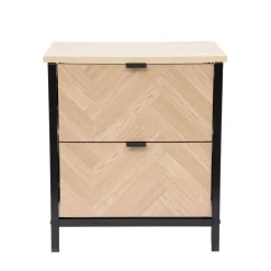 Clearance Szafka Nocna Swen Naturalna Z Metalowymi Nogami 45X35X50 Cm Szafki Nocne