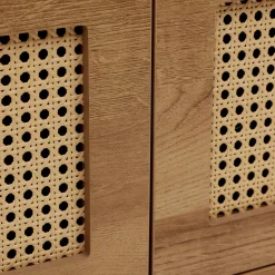 Flash Sale Szafka Rtv Haga Z Rattanem I Z Metalowymi Nogami 140X40X44 Cm Szafki Rtv