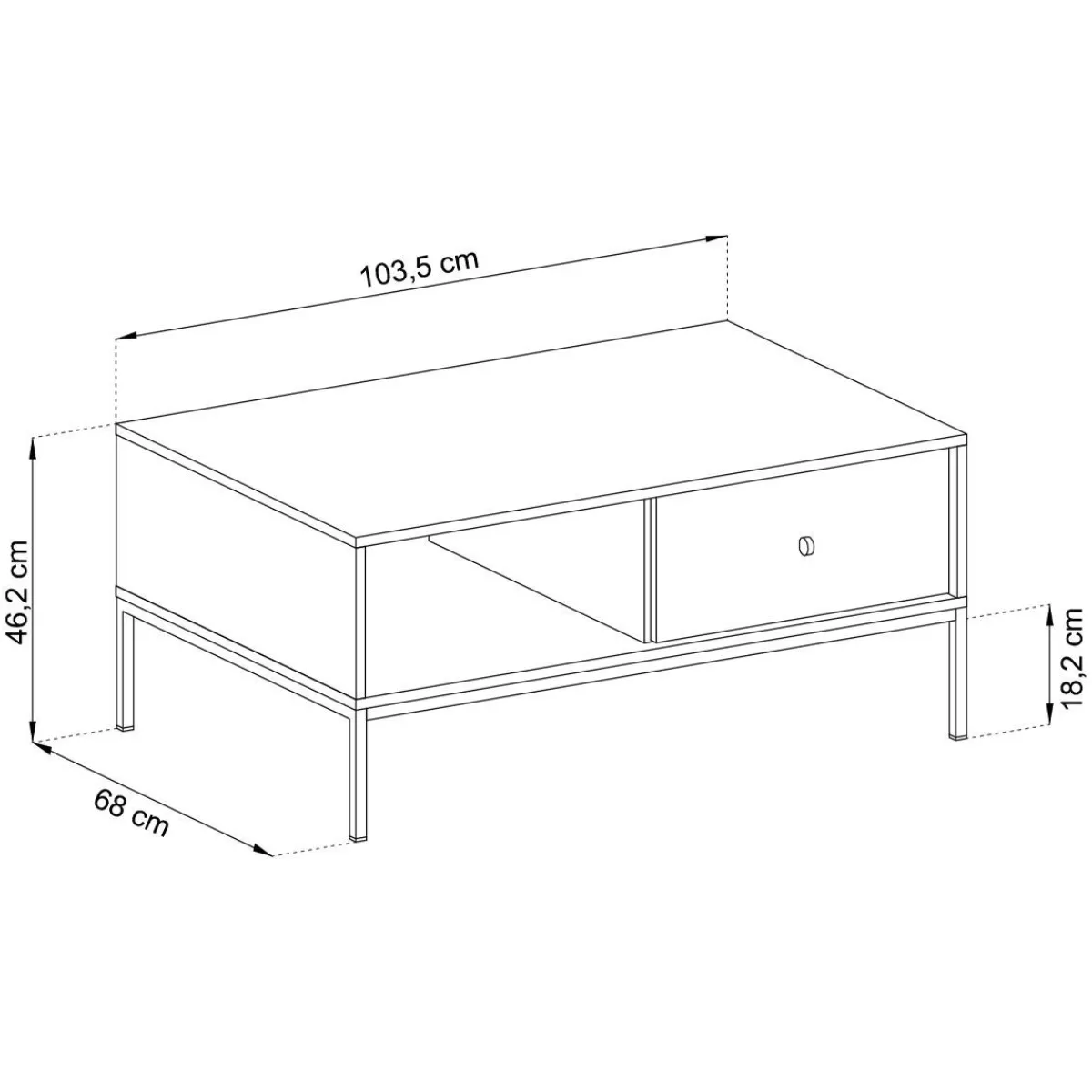 Fashion Szafka Rtv Mono! Bordowa 103,5X46,2X68 Cm Szafki Rtv