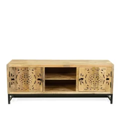 New Szafka Rtv Tropea Lite Drewno Mango Z Akacja 150X40X60 Cm Szafki Rtv