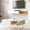Store Szafka Wiszaca Carini! Dab Artisan/Bialy 140X30X18 Cm Szafki