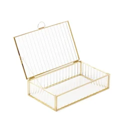 Cheap Szkatulka Na Bizuterie Grazia Ze Szkla Prazkowanego 20X12X5 Cm Szkatułki