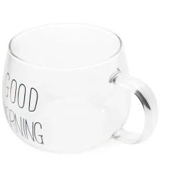 Cheap Szklanka Good Morning Z Uchem 0,4 L Naczynia Ogródowe I Piknikowe