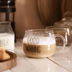 Cheap Szklanka Good Morning Z Uchem 0,4 L Naczynia Ogródowe I Piknikowe