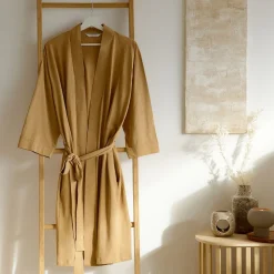 Flash Sale Szlafrok Pelly Bawelniany Musztardowy One Size Szlafroki