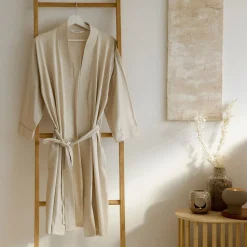 Store Szlafrok Pelly Bawelniany Bezowy One Size Szlafroki