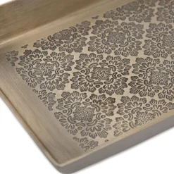 Best Tacka Araria Zlota Z Ozdobnymi Wytloczeniami 23X12X3 Cm Misy I Tace Dekoracyjne