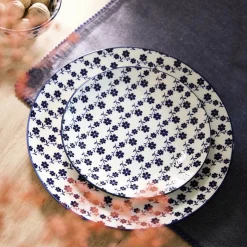 Flash Sale Talerz Navia Obiadowy Granatowy W Kwiatuszki 27 Cm Naczynia Ogródowe I Piknikowe