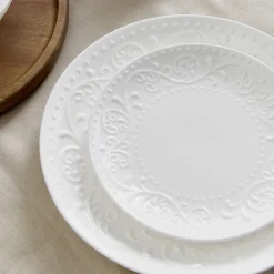 Shop Talerz Sylia Deserowy Z Ornamentem 21 Cm Zastawa Porcelanowa