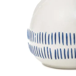 Outlet Wazon Serena Ceramiczny Z Niebieskimi Kreseczkami 13X13X15 Cm Wazony I Donice