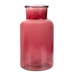 Outlet Wazon Tenno Szklany Rozowy 14,5X14,5X25,5 Cm Wazony I Donice
