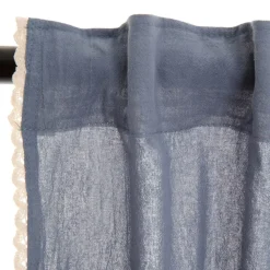 Store Zaslona Della Z Koronka Niebieska 135X250 Cm Zasłony I Firany