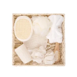 Fashion Zestaw Akcesoriow Do Pielegnacji Ciala Wellness 7 Szt 30X30X6 Cm Szczotki I Gąbki Do Kąpieli