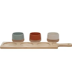 Outlet Zestaw Miseczek Comida Z Podstawka 48X12 Cm Naczynia Na Przekąski