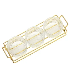 New Zestaw Miseczek Serene Transparentnych Na Stojaku, 3 Szt. 31 X10 Cm Misy I Miseczki