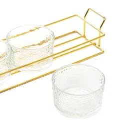 New Zestaw Miseczek Serene Transparentnych Na Stojaku, 3 Szt. 31 X10 Cm Misy I Miseczki