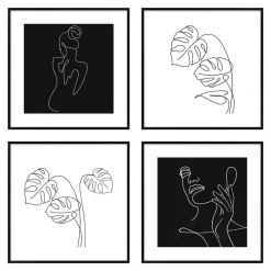 Cheap Zestaw Obrazow Contours 4 Szt. 30X30 Cm Ozdoby Ścienne I Wiszące