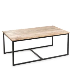 Clearance Zestaw Stolikow Kawowych Maya Lite Drewno Mango + Metal 110X60X45 Cm/50X50X40Cm Stoliki Kawowe