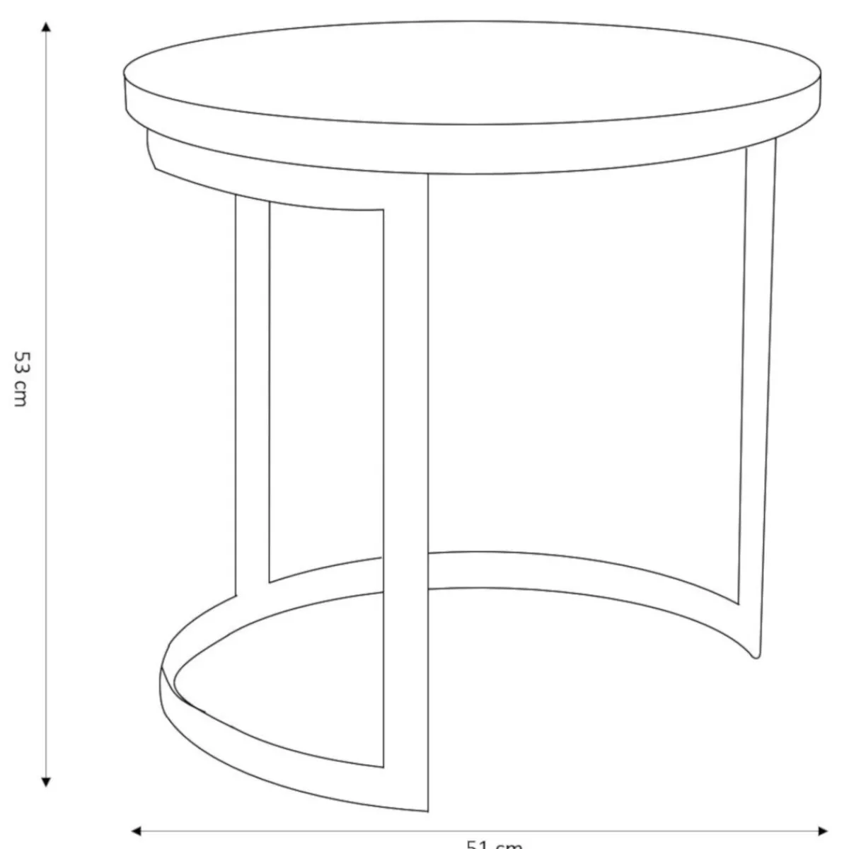 Discount Zestaw Stolikow Kawowych Harvey Drewnianych 53X51/43X43 Cm Stoliki Kawowe