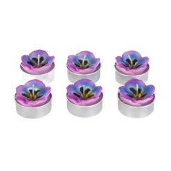 Fashion Zestaw Swiec Floral Aura 6 Szt. Fiolki 126 G Świece Dekoracyjne