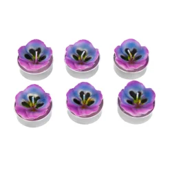 Fashion Zestaw Swiec Floral Aura 6 Szt. Fiolki 126 G Świece Dekoracyjne
