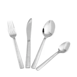 Best Sale Zestaw Sztućców Martello Z Mlotkowana Raczka Srebrne 24 Szt. Zestawy Sztućców